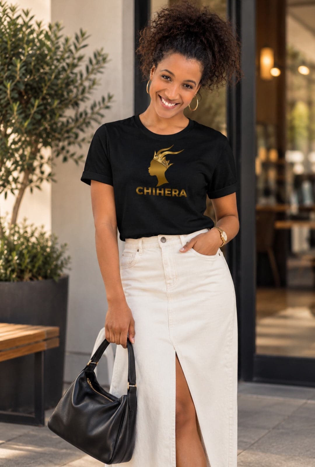 Chihera Heritage Tee | Shava Mhofu Totem | Zimbabwean Diaspora Women | Sister Style